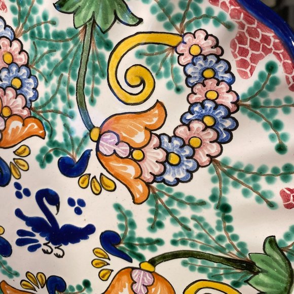 BEAUTIFUL HAND CRAFTED MEXICAN DISPLAY PLATE (EUC) - Picture 6 of 9